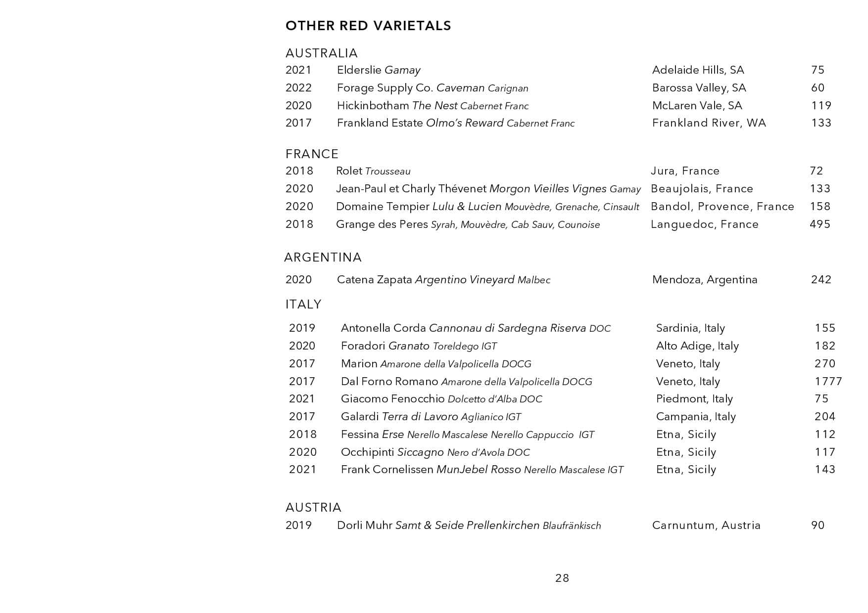 Sails Wine List Page 029