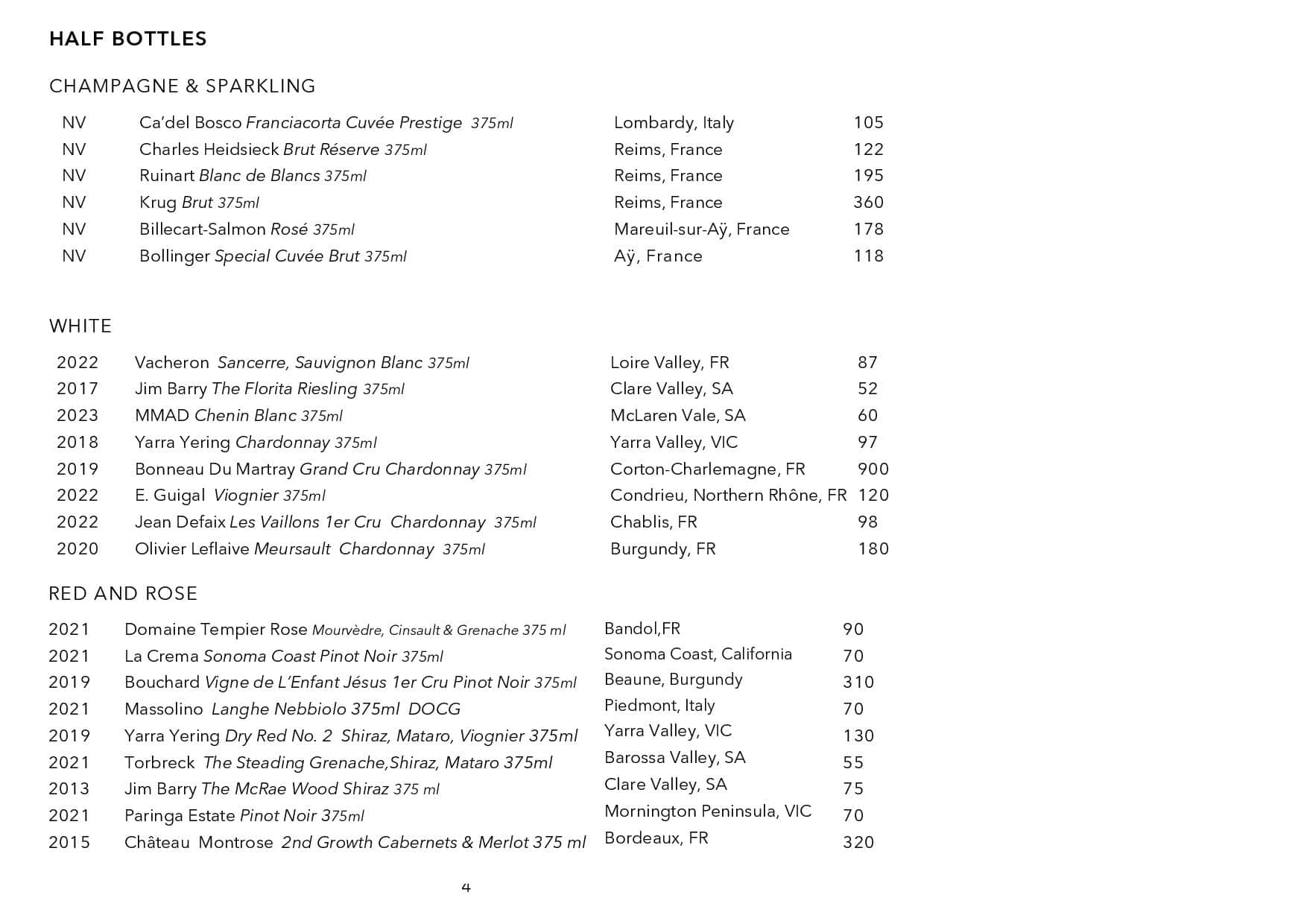 Sails Wine List Page 004