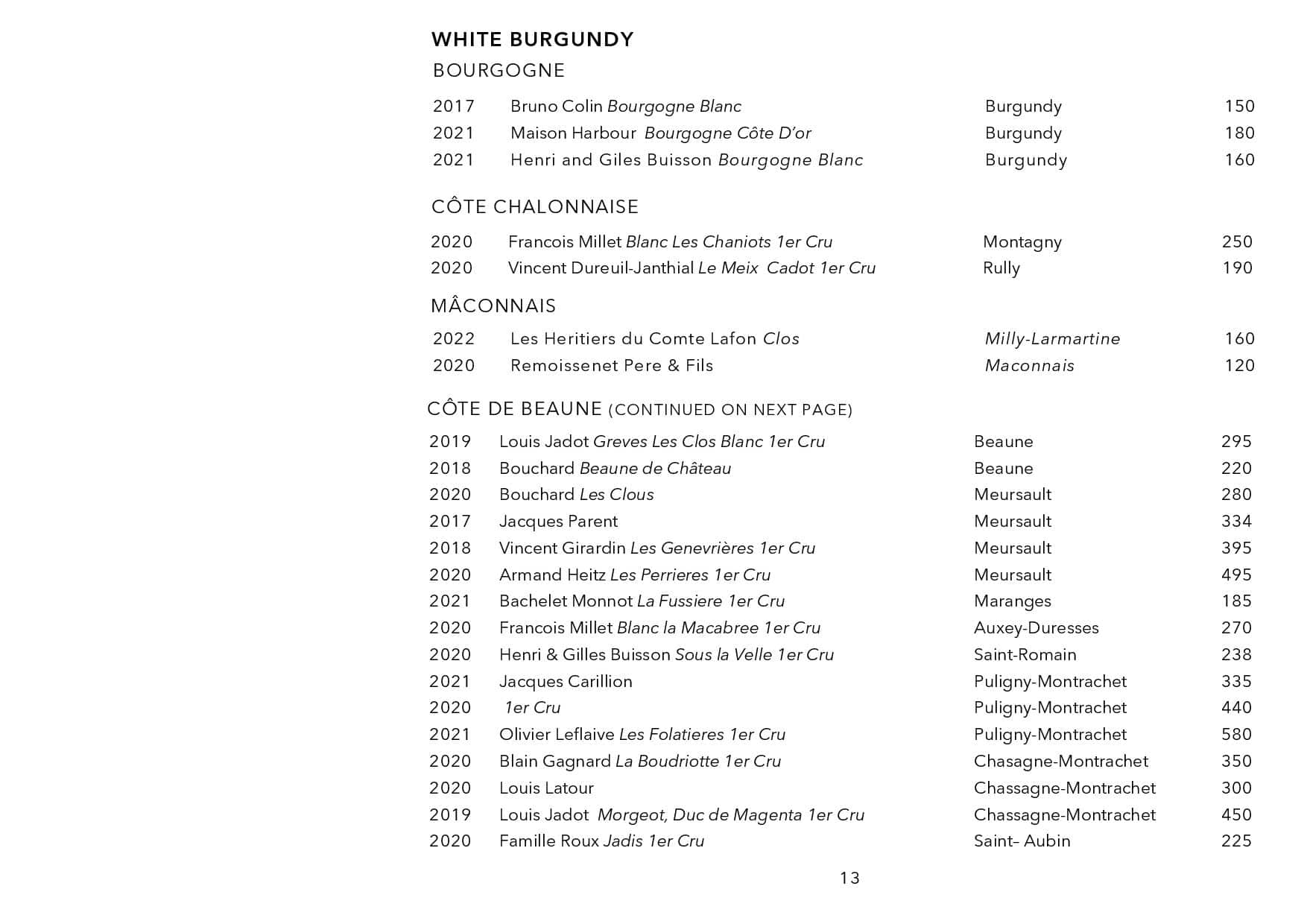 Sails Wine List Page 013