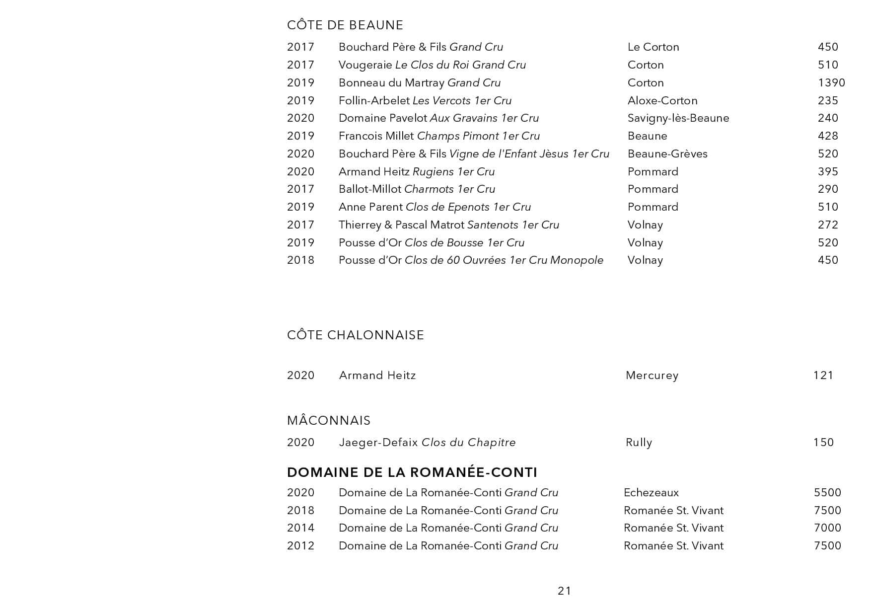 Sails Wine List Page 021