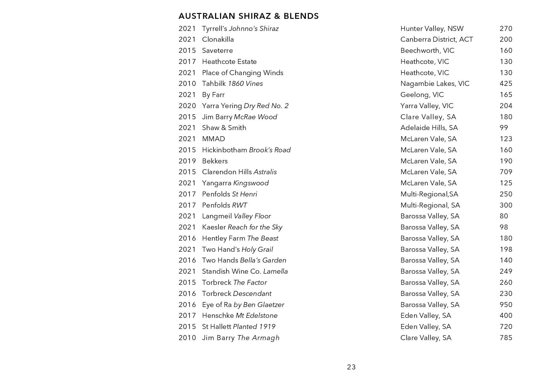 Sails Wine List Page 023