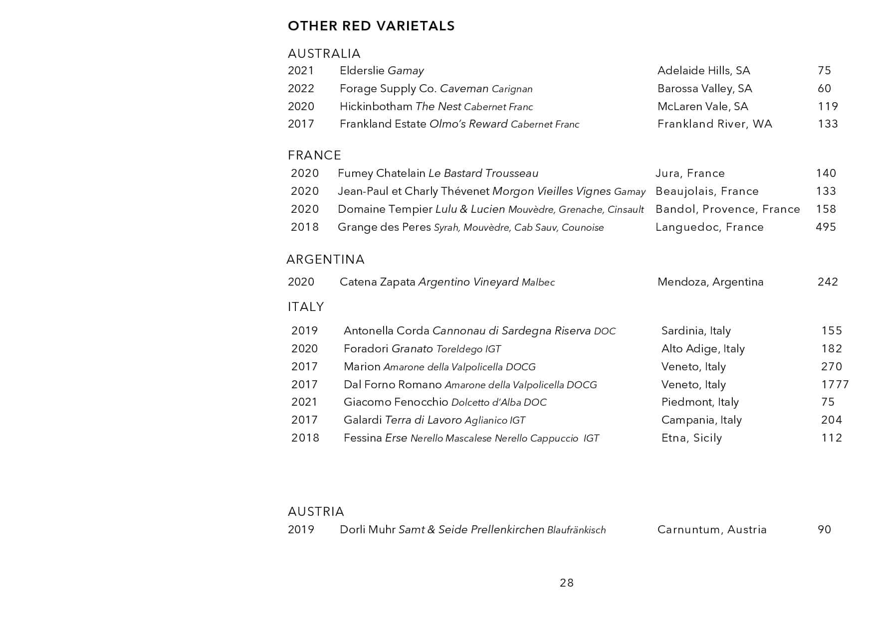 Sails Wine List Page 029