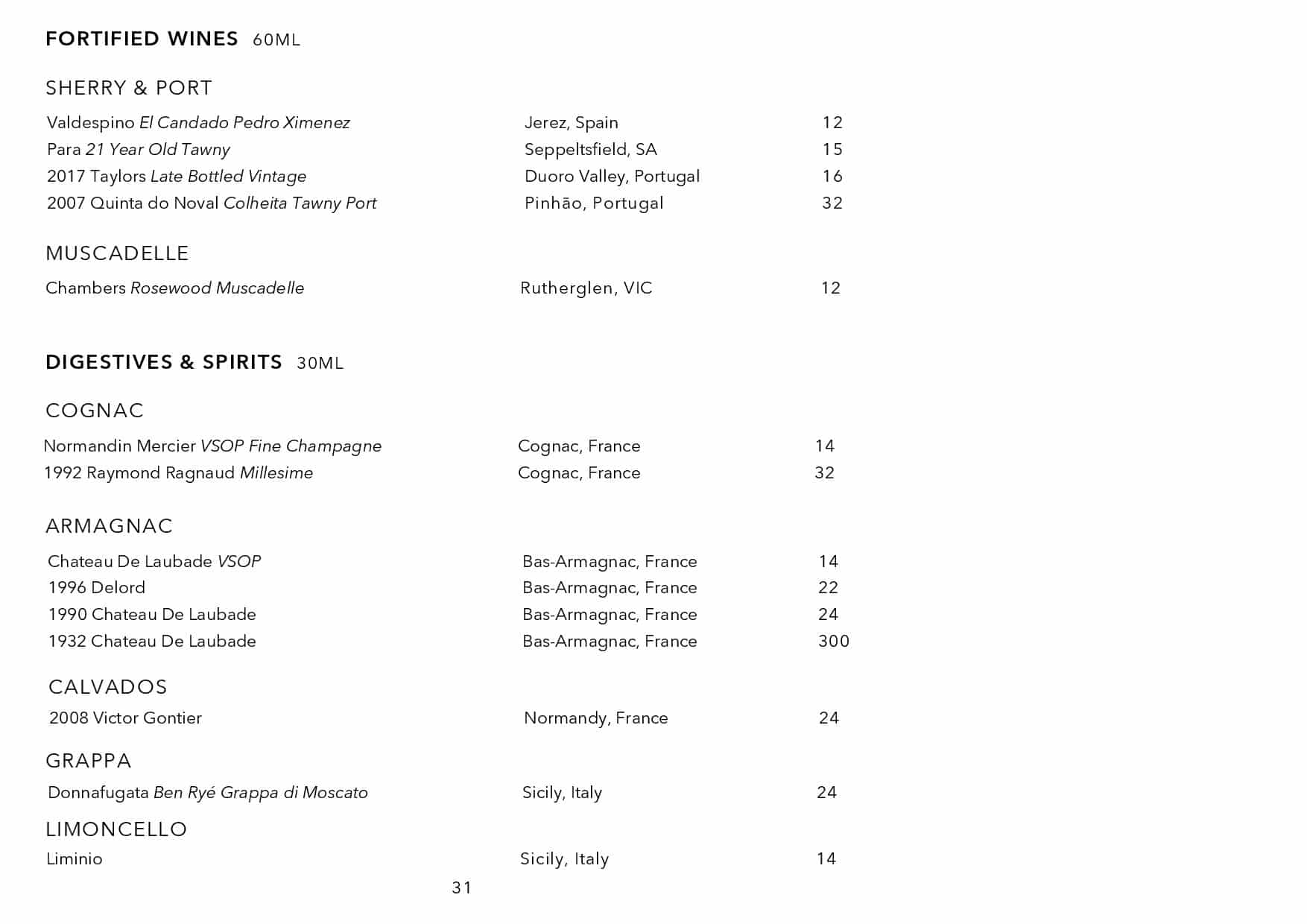 Sails Wine List Page 032