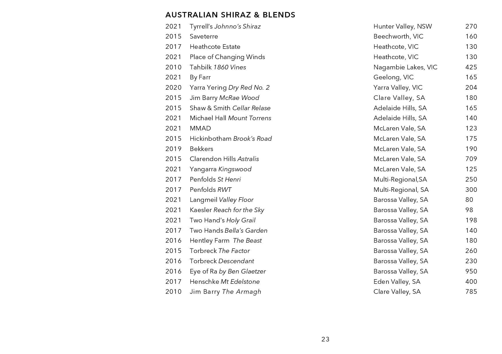 Sails Wine List Page 023