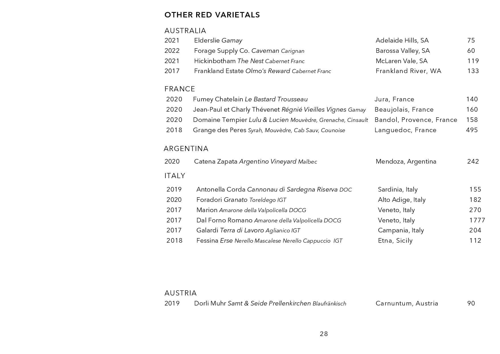 Sails Wine List Page 029