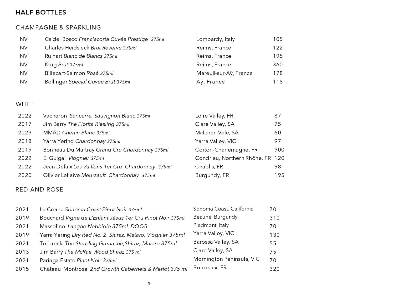 Sails Wine List Page 004