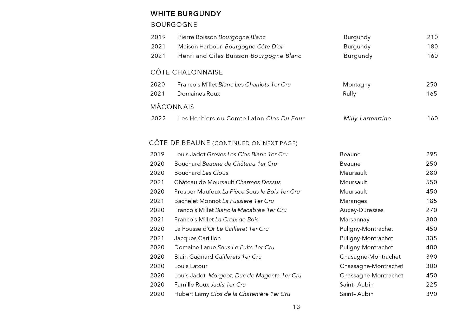 Sails Wine List Page 013