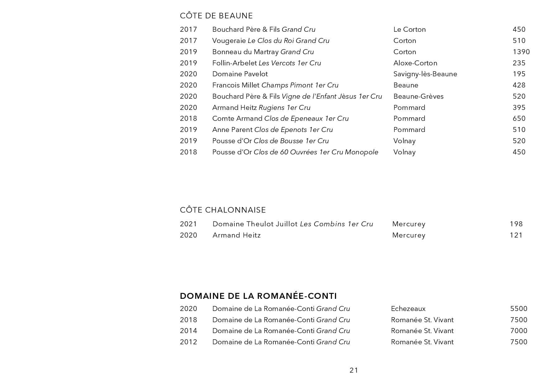 Sails Wine List Page 021