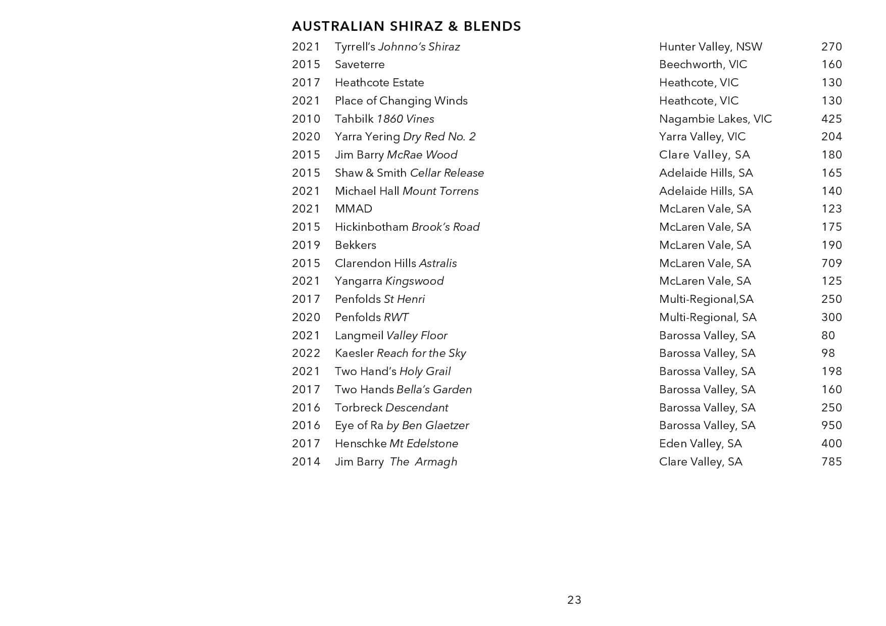 Sails Wine List Page 023