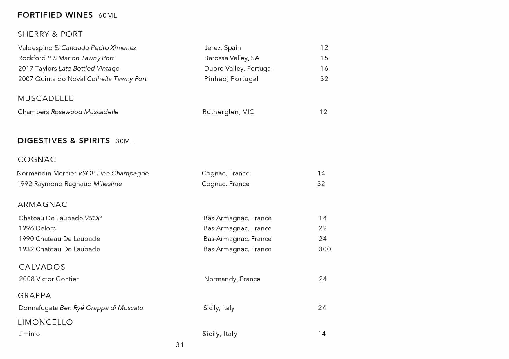 Sails Wine List Page 032